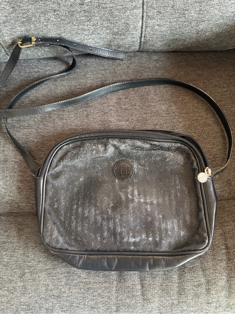 Fendi Crossbody with Embossed Circle Logo